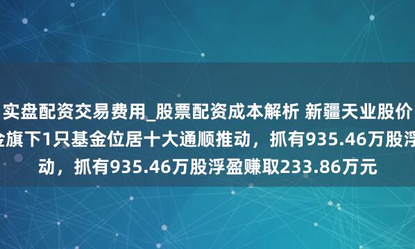 实盘配资交易费用_股票配资成本解析 新疆天业股价涨5.03%，南边基金旗下1只基金位居十大通顺推动，抓有935.46万股浮盈赚取233.86万元