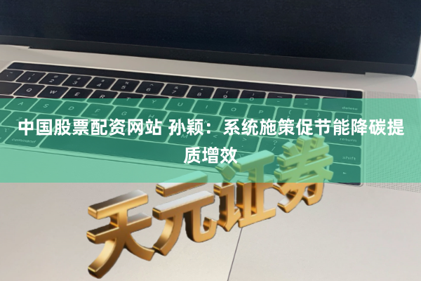 中国股票配资网站 孙颖：系统施策促节能降碳提质增效